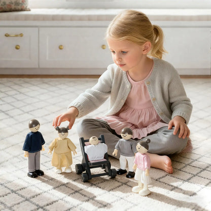 Tiny Land Sweetwood Edge Dollhouse & Garage Bundle – Modern Wooden Dollhouse with Furniture, SUV & Accessories | Ages 3+
