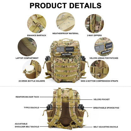 Raider Series Tactical Laptop Backpack | Fits 11"–17.3" | Military-Grade | 6 Colors