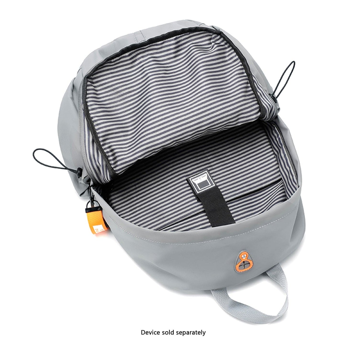 UrbanFlow Slim USB Laptop Backpack | Water-Resistant | Fits up to 16" | Black & Cool Gray