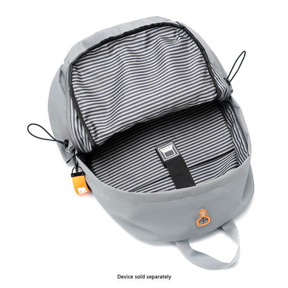 UrbanFlow Slim USB Laptop Backpack | Water-Resistant | Fits up to 16" | Black & Cool Gray