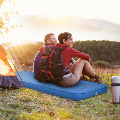 Self-Inflating Camping Sleeping Mattress | Waterproof TPU | Sponge Padding | Carrying Bag Included | Green or Blue