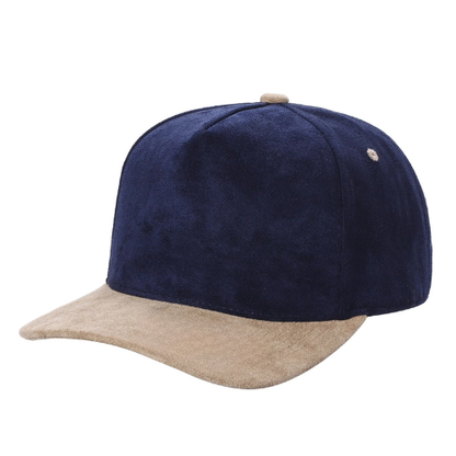 5-Panel Suede Snapback Cap | 29 Colors & Two-Tone Options - Niksstuff