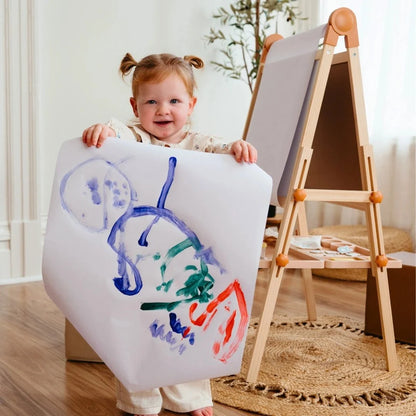 Tiny Land Magnitales Kids Art Easel, Double-Sided Magnetic Whiteboard & Chalkboard