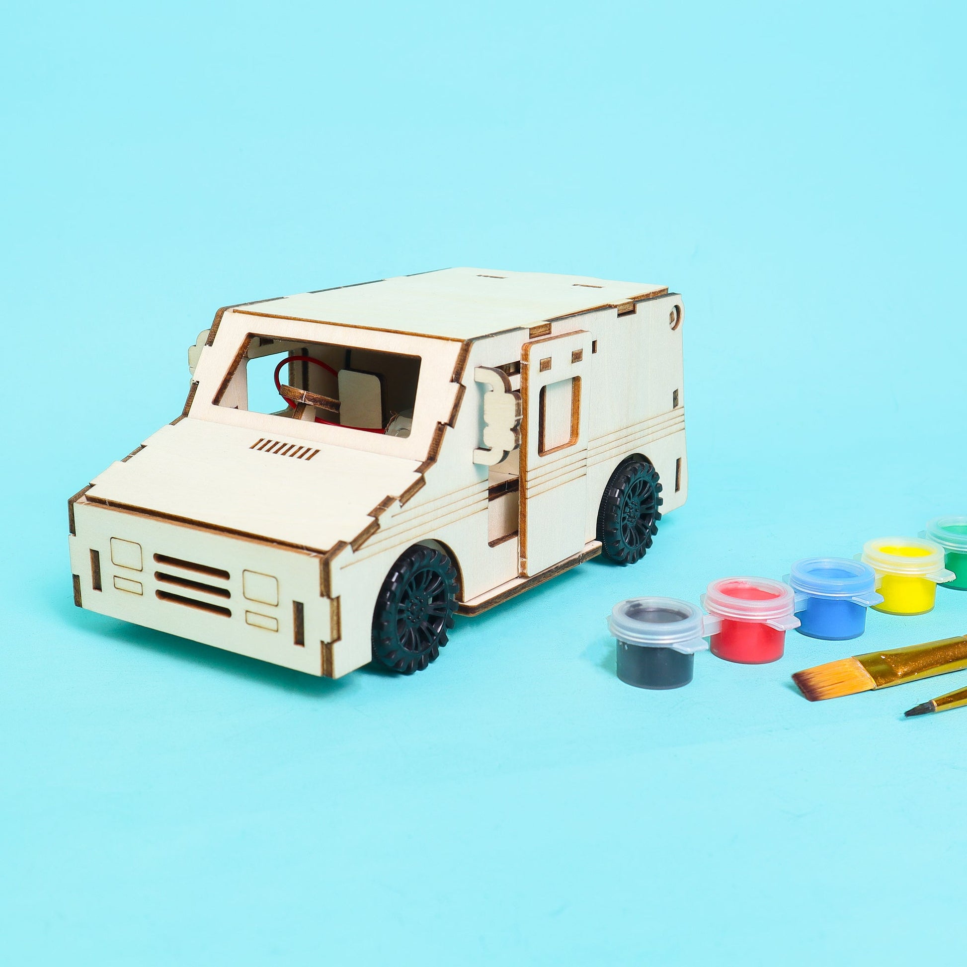 Delivery Truck STEM Kit | Build, Paint & Power a Moving Truck - Niksstuff
