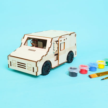 Delivery Truck STEM Kit | Build, Paint & Power a Moving Truck - Niksstuff