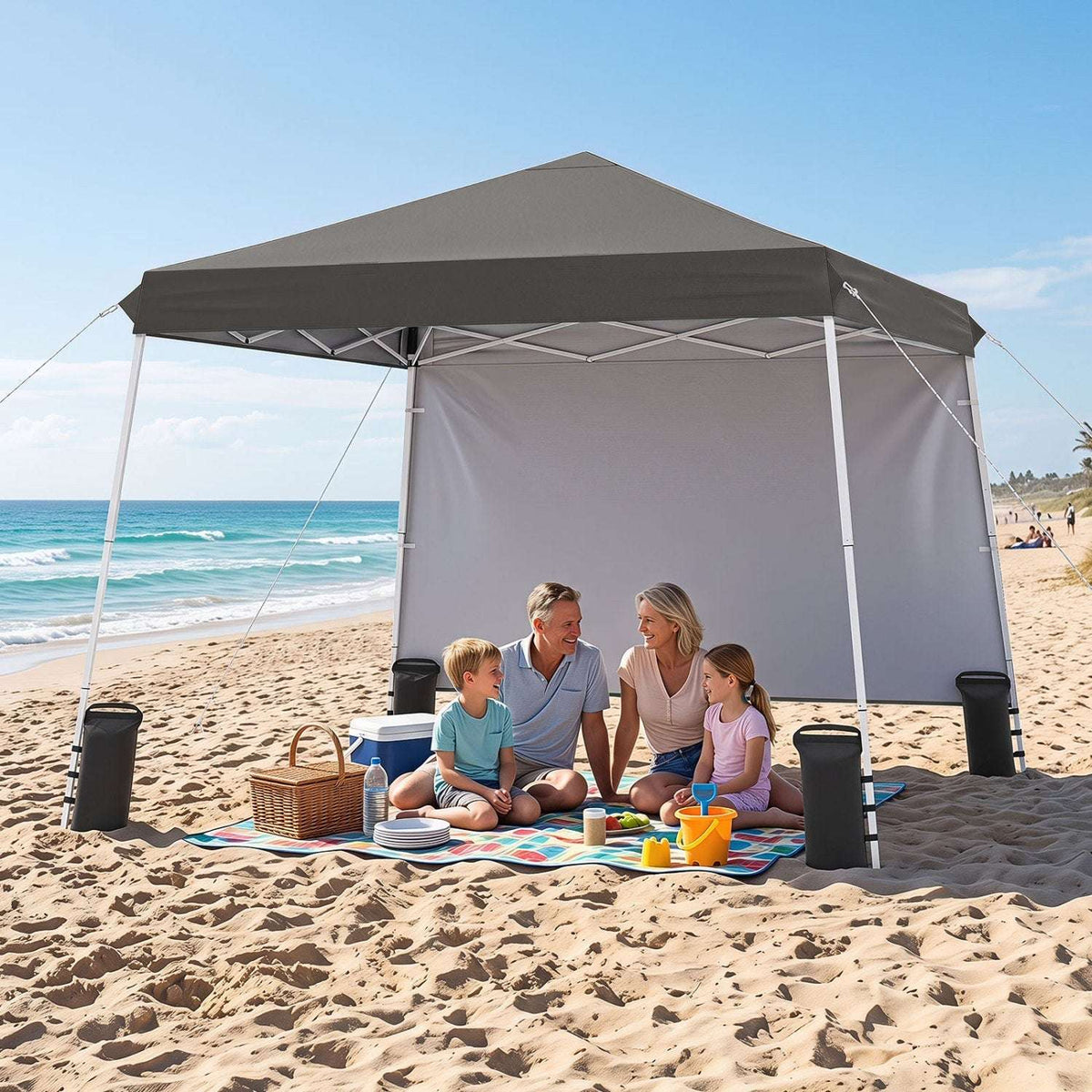 Pop Up Canopy Tent 9x9 ft with Carry Bag and Stakes