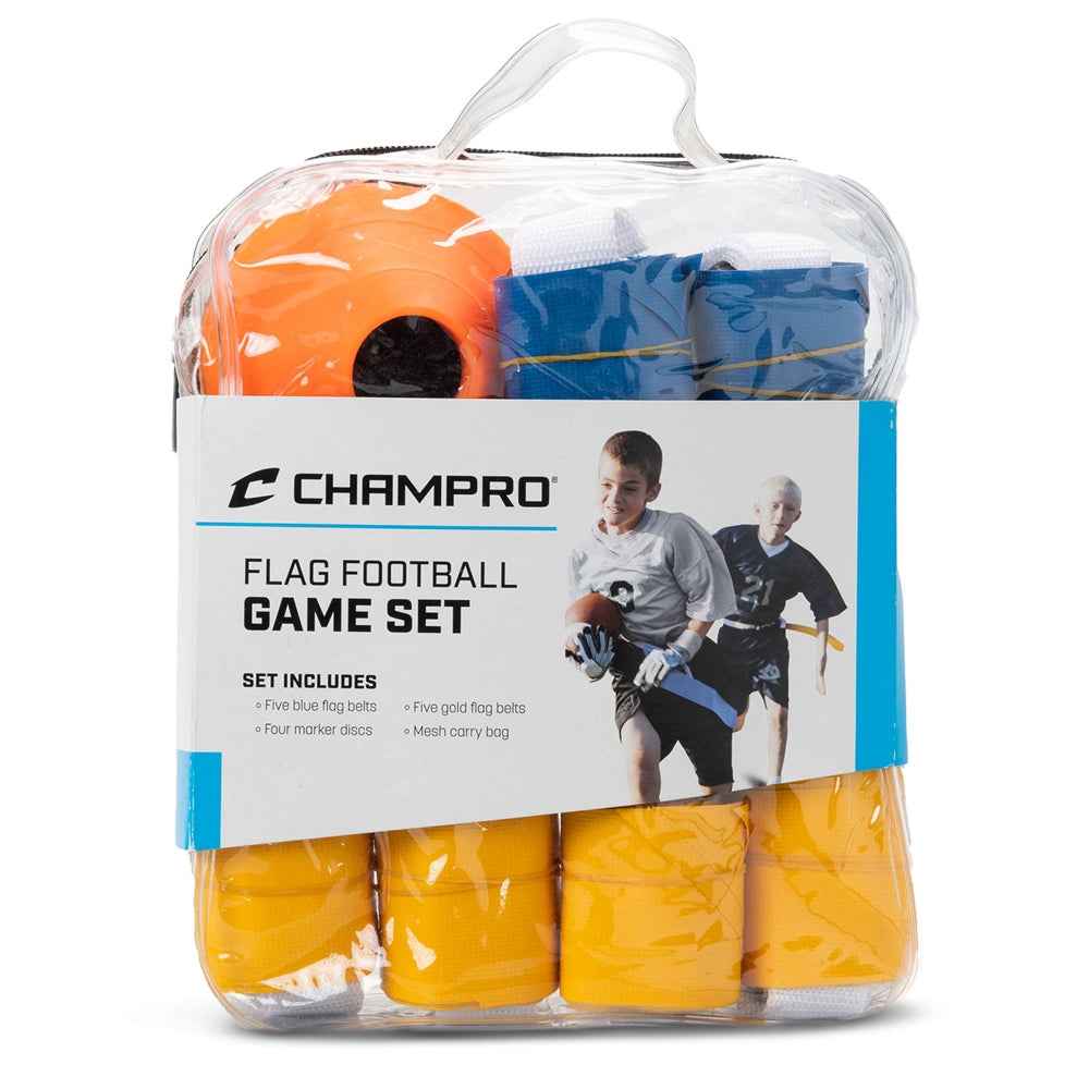 Champro Football Flag and Cone Marker Set with 10 Belts and Mesh Carry Bag