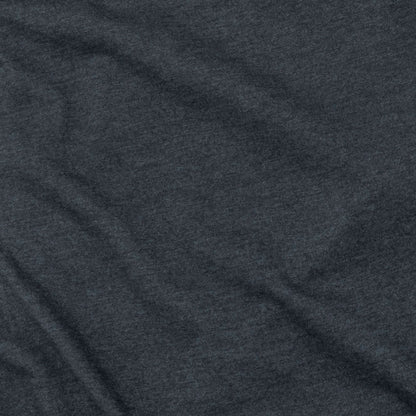 Navy heather T-shirt fabric texture close-up