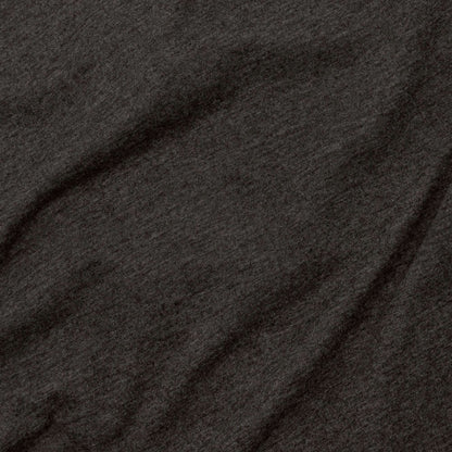 Gray heather T-shirt knit fabric close-up
