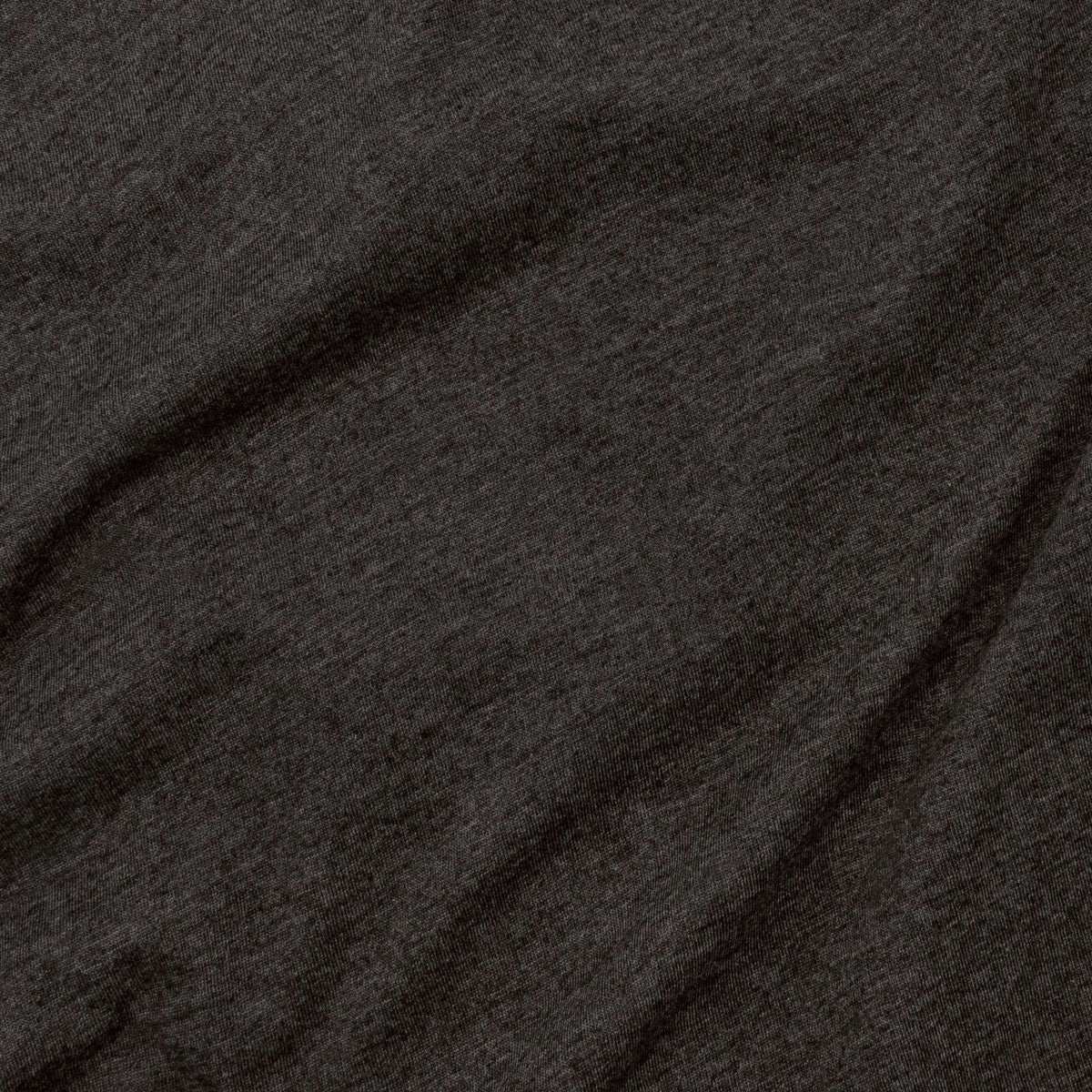 Gray heather T-shirt fabric close-up showing fine knit texture