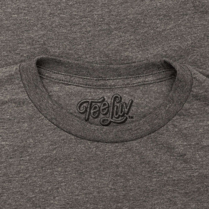 Heather graphite T-shirt with Teesluv logo on crew neckline