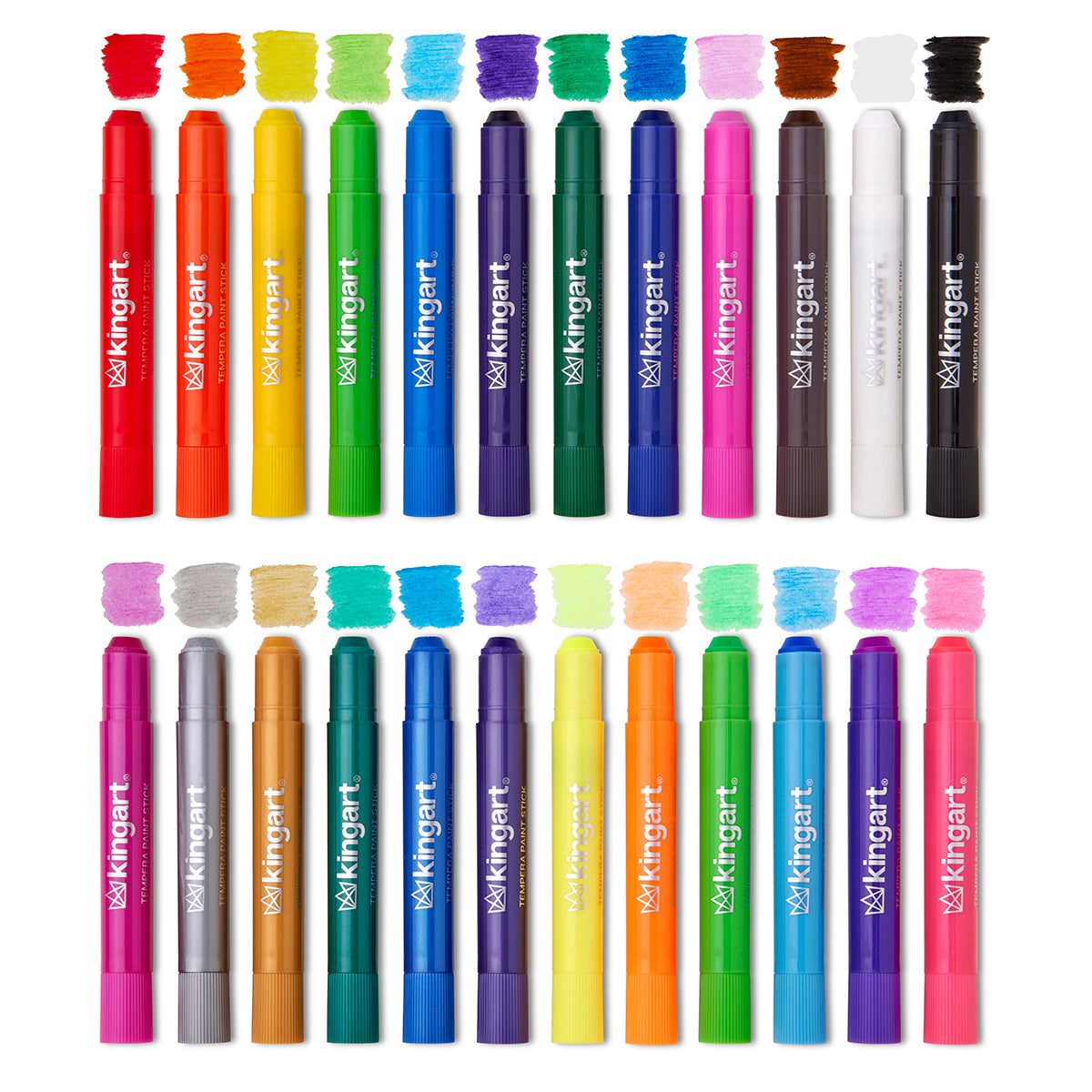 KINGART Tempera Paint Thin Sticks - 24 Colors