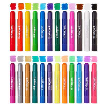 KINGART Tempera Paint Thin Sticks - 24 Colors