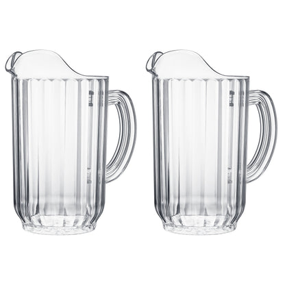 Barcelona Acrylic Beer Pitcher | Set of 2 | 60oz Each | Shatterproof | Indoor & Outdoor | Khen Site - Niksstuff
