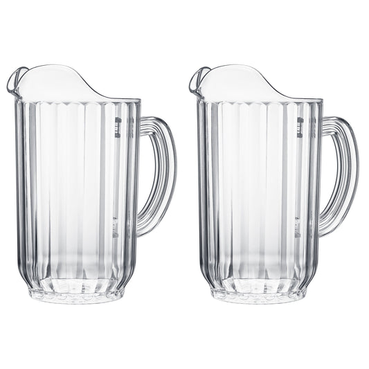 Barcelona Acrylic Beer Pitcher | Set of 2 | 60oz Each | Shatterproof | Indoor & Outdoor | Khen Site - Niksstuff