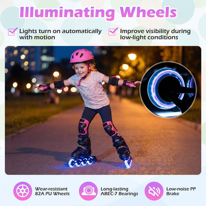Adjustable Kids' Inline Skates | Ages 5-14 | Boys & Girls - Niksstuff