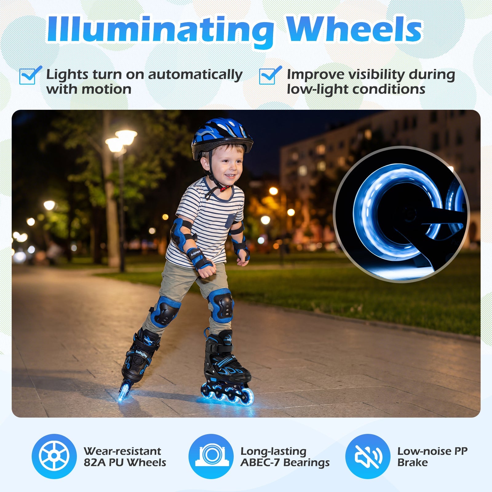Adjustable Kids' Inline Skates | Ages 5-14 | Boys & Girls - Niksstuff