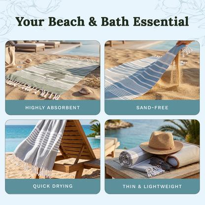 Turkish Organic Cotton Beach Towel