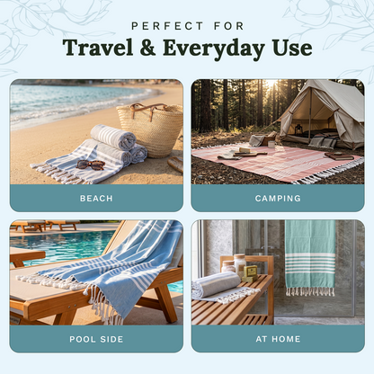 Turkish Organic Cotton Beach Towel