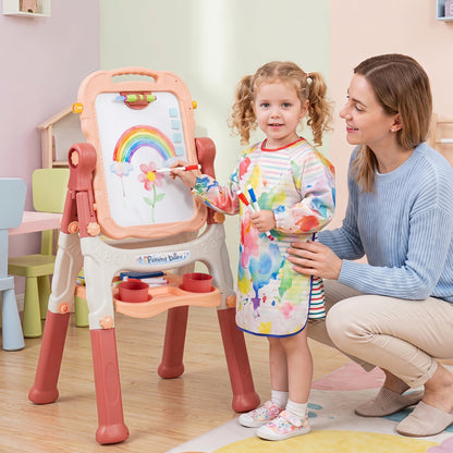 Kids Art Easel with Adjustable Height & 22 Accessories | 4-in-1 | Ages 3+