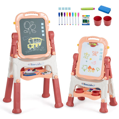 Kids Art Easel with Adjustable Height & 22 Accessories | 4-in-1 | Ages 3+