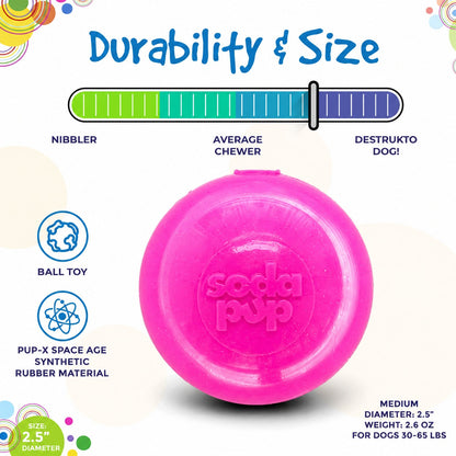 SodaPup Glitter Ball 3-Pack Dog Toy - Treat Dispensing Floating Toy