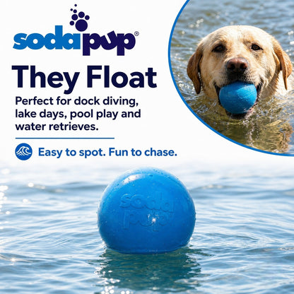 SodaPup Glitter Ball Dog Toy 2-Pack - 2.5" Floating Treat Dispenser