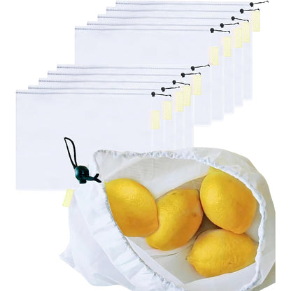purifyou Reusable Mesh Produce Bags - BPA-Free Storage Set