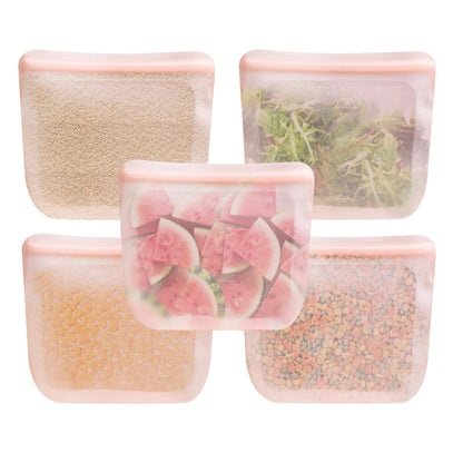 purifyou Reusable Silicone Food Storage Bags - Set of 5