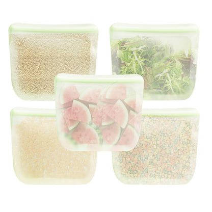 purifyou Reusable Silicone Food Storage Bags - Set of 5