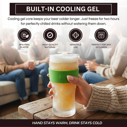 Khen Barcelona Acrylic Insulated Beer Mug | Single | 12oz | 7.8"H | Break-Resistant - Niksstuff