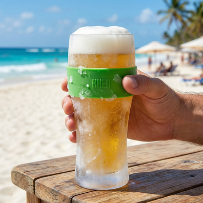 Khen Barcelona Acrylic Insulated Beer Mug | Single | 12oz | 7.8"H | Break-Resistant - Niksstuff