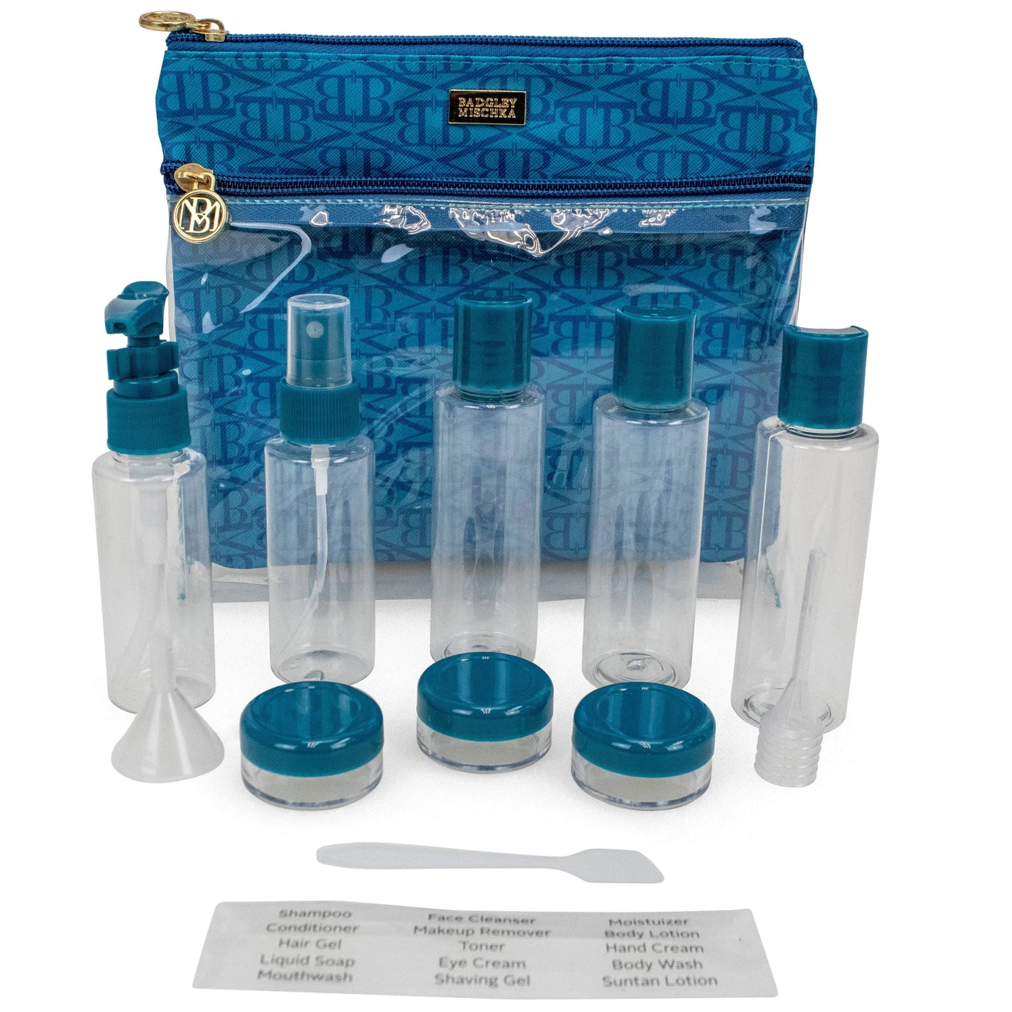 Badgley Mischka TSA Approved 12-Piece Travel Bottle Set | Essence - Niksstuff