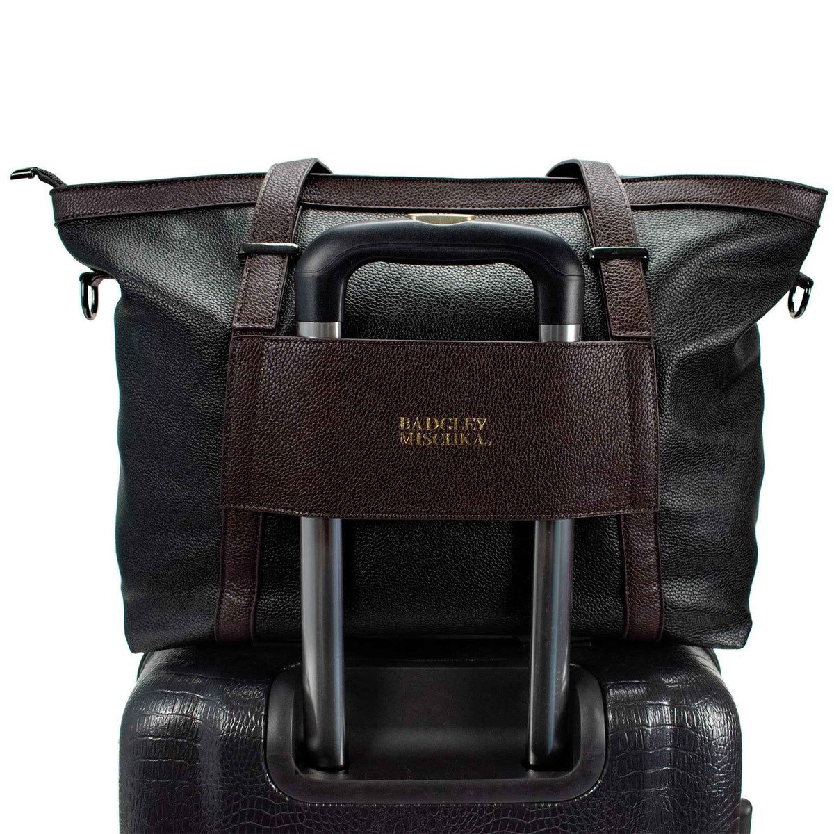 Badgley Mischka Anna XL Vegan Leather Weekender Duffel Bag