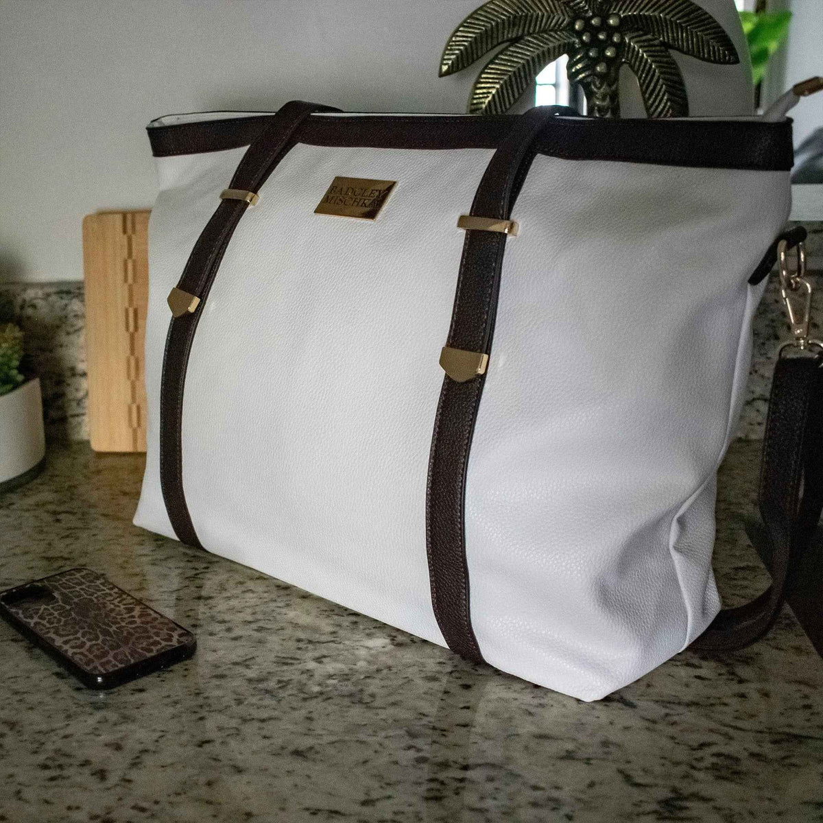 Badgley Mischka Anna XL Vegan Leather Weekender Duffel Bag