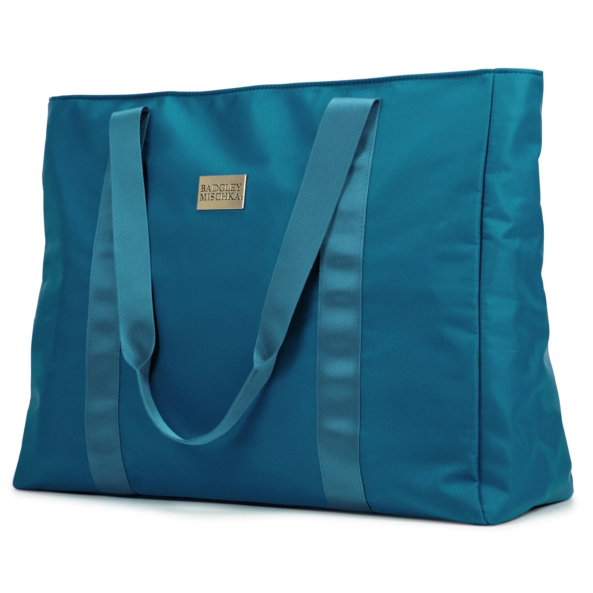 Badgley Mischka Nylon Weekender Tote Bag | 7 Colors | BM Monogram Lining - Niksstuff