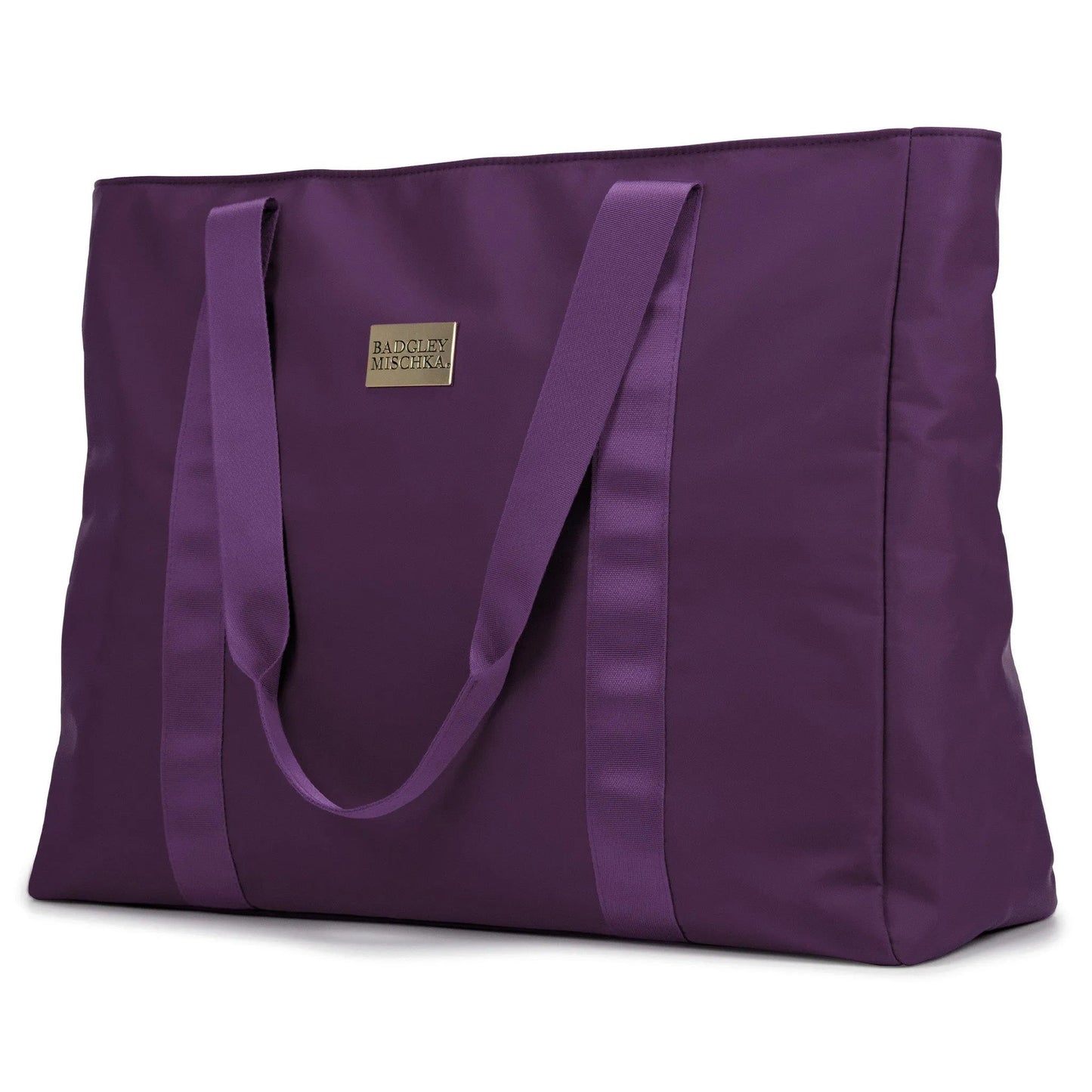 Badgley Mischka Nylon Weekender Tote Bag | 7 Colors | BM Monogram Lining - Niksstuff