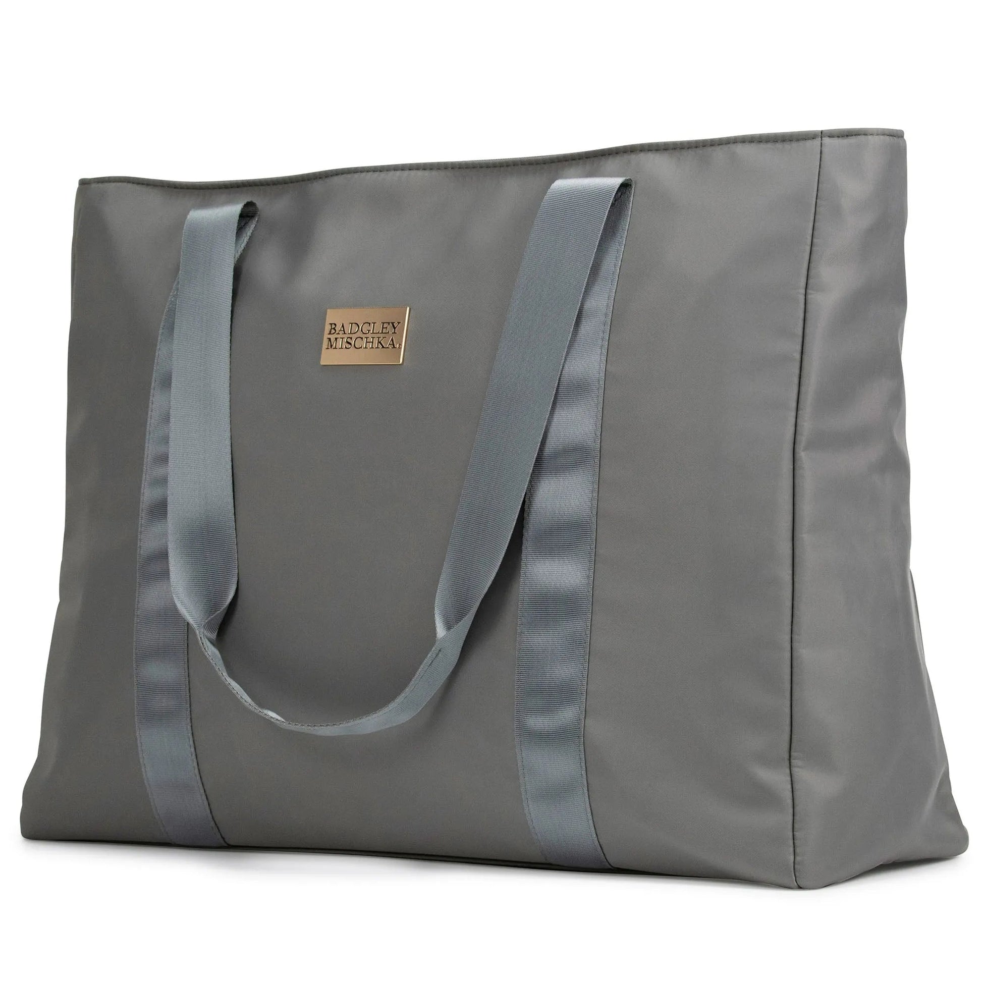 Badgley Mischka Nylon Weekender Tote Bag | 7 Colors | BM Monogram Lining - Niksstuff