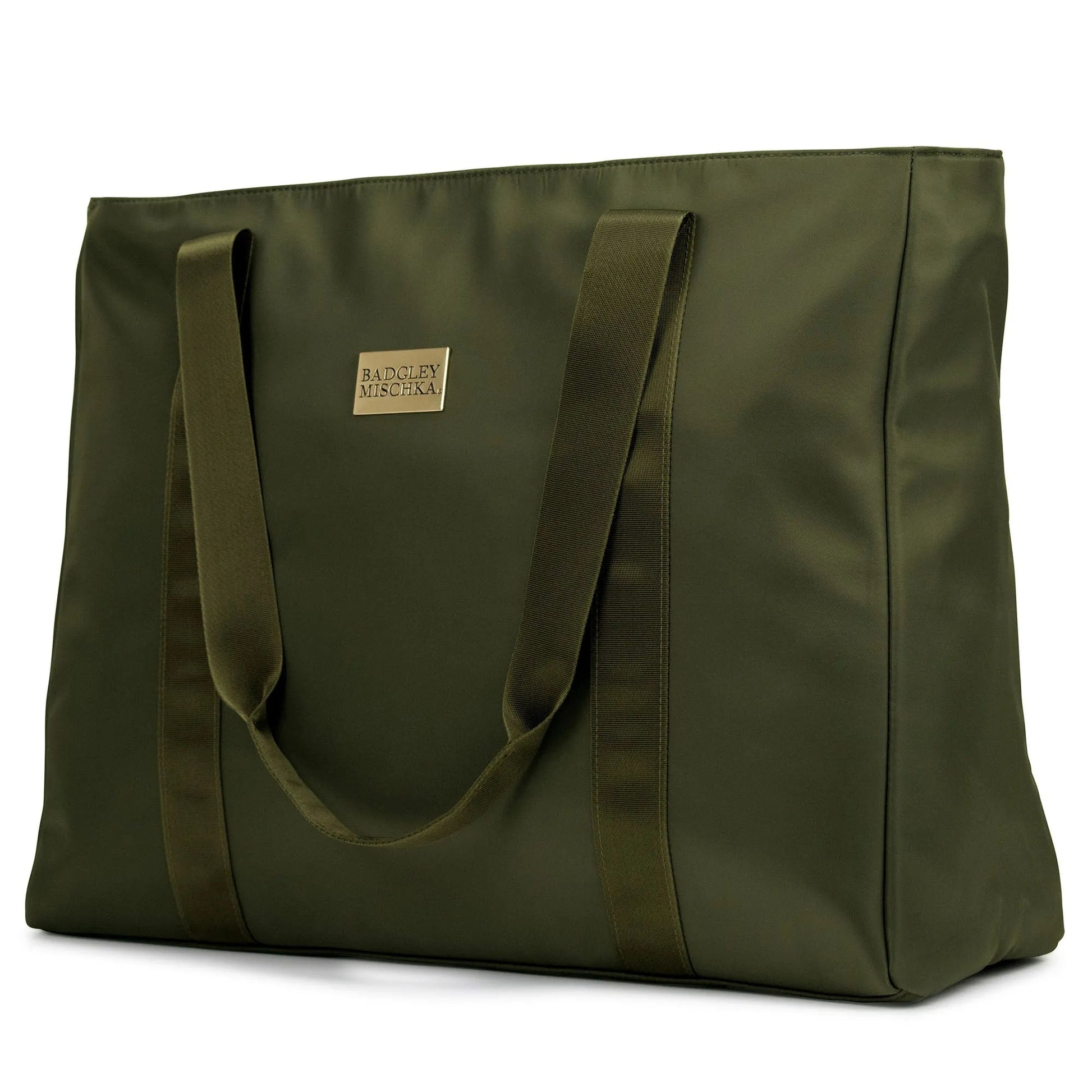 Badgley Mischka Nylon Weekender Tote Bag | 7 Colors | BM Monogram Lining - Niksstuff