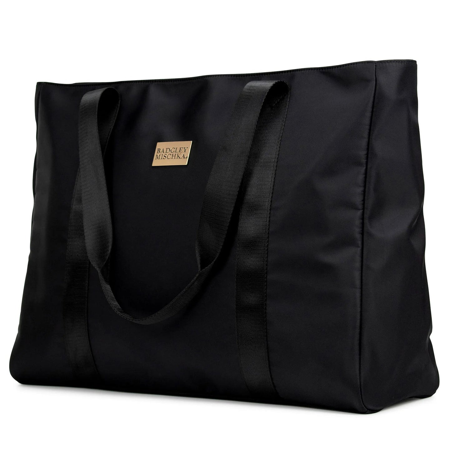 Badgley Mischka Nylon Weekender Tote Bag | 7 Colors | BM Monogram Lining - Niksstuff