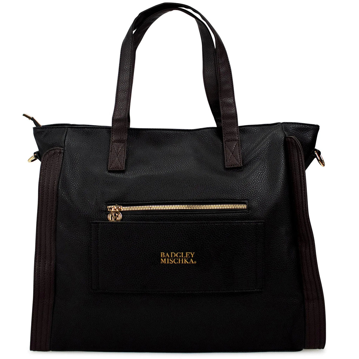 Badgley Mischka Rose Vegan Leather Weekender Bag – Large 2 Colors, Trolley Sleeve