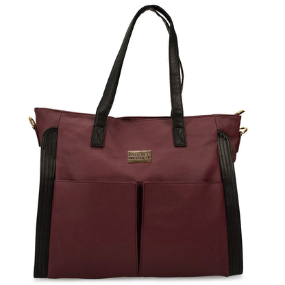Badgley Mischka Rose Vegan Leather Weekender Bag – Large 2 Colors, Trolley Sleeve
