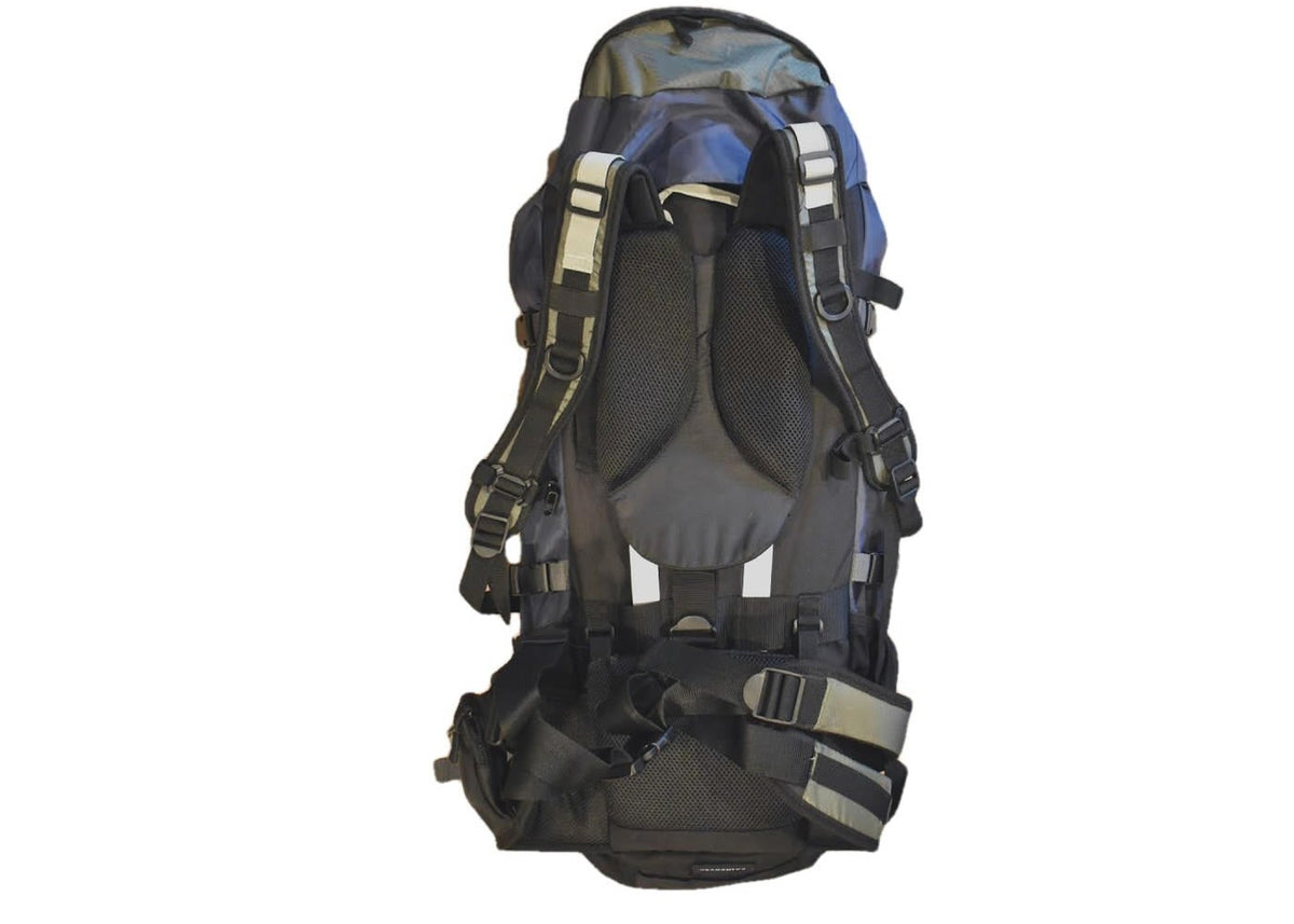 River Country Gear 65L Backpacking Pack – 4 lbs 2 oz, Torso-Adjustable 16–21.5”, Rainfly Included