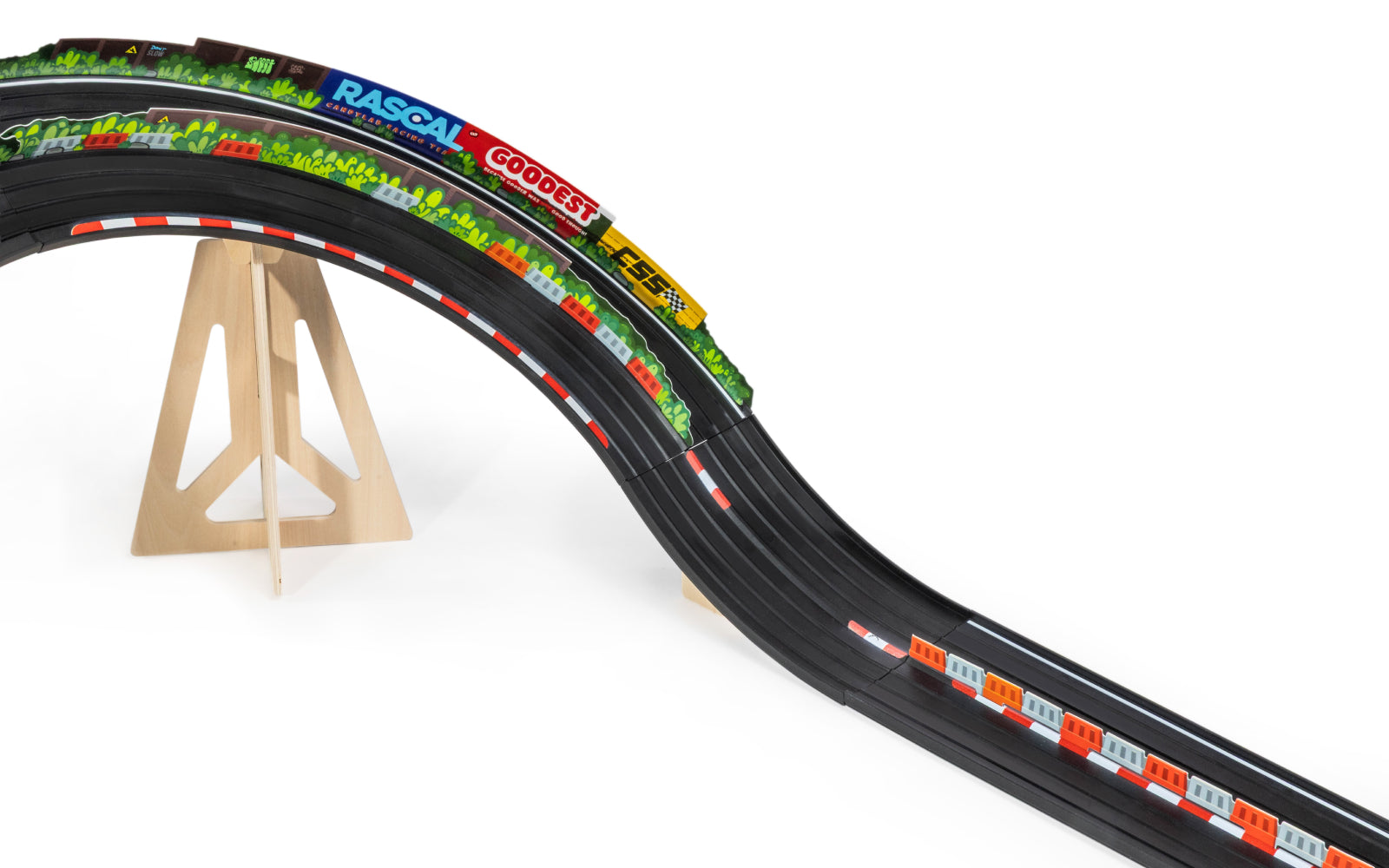 Add-On Kit: Banks | Candylab ROADWORKS Track | Banked Turn | Runs High, Stays Fast | Ages 3+ | Compatible with 1:64 Diecast - Niksstuff