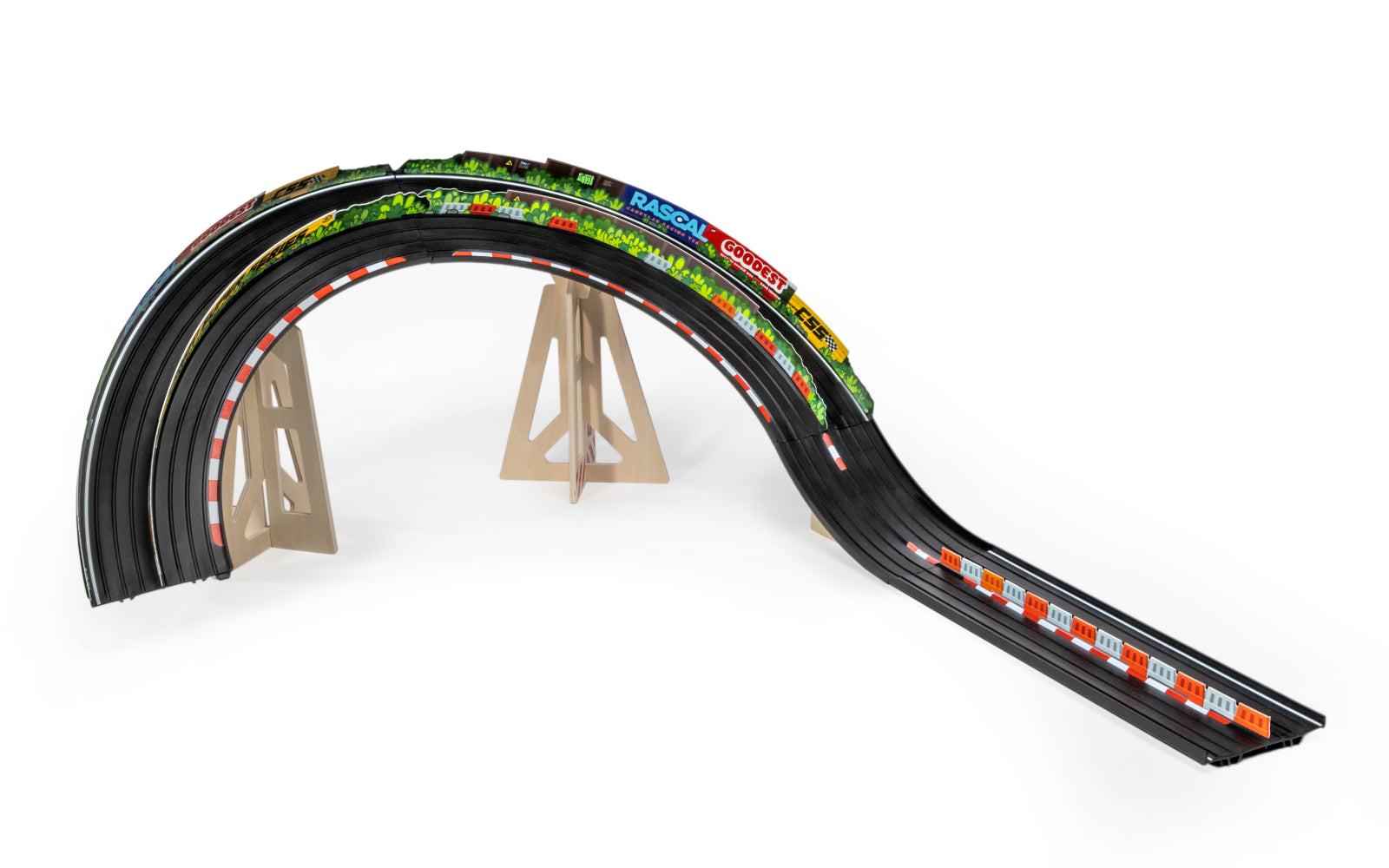 Add-On Kit: Banks | Candylab ROADWORKS Track | Banked Turn | Runs High, Stays Fast | Ages 3+ | Compatible with 1:64 Diecast - Niksstuff