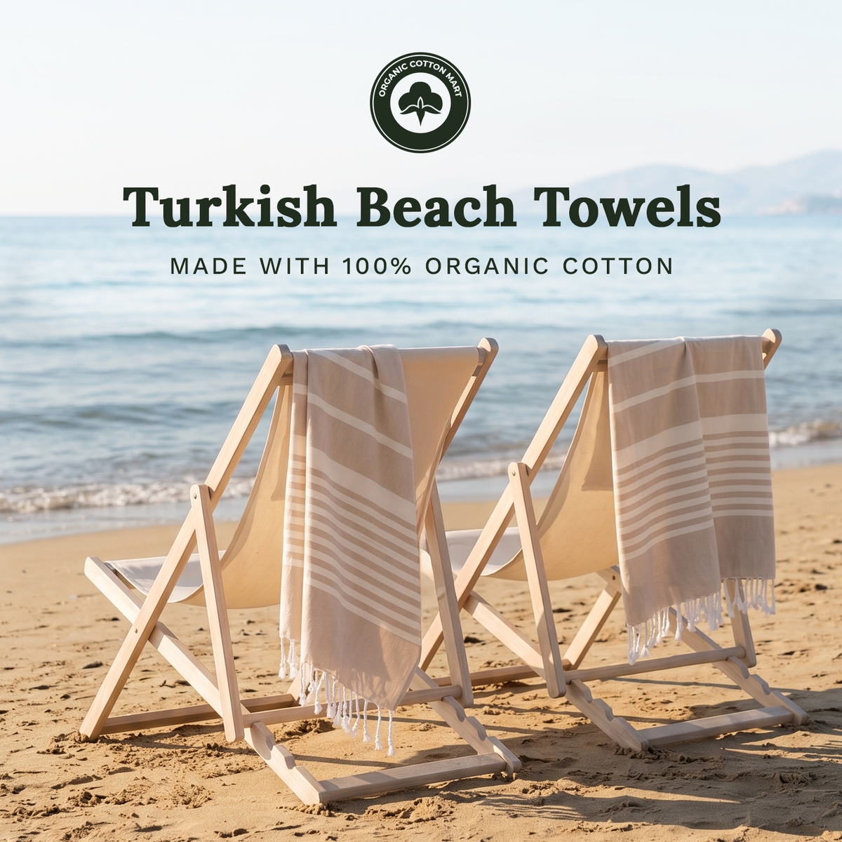 Turkish Organic Cotton Beach Towel