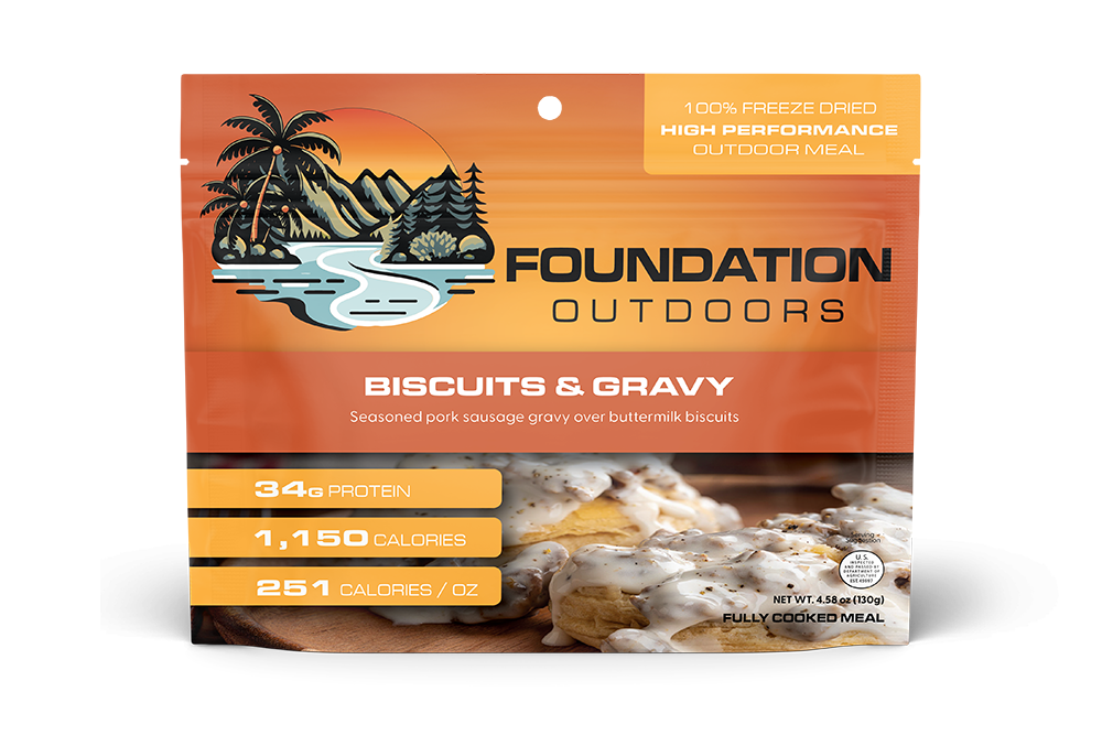 Foundation Outdoors Biscuits & Sausage Gravy Freeze Dried Meal