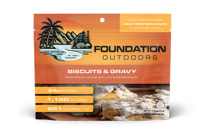 Foundation Outdoors Biscuits & Sausage Gravy Freeze Dried Meal