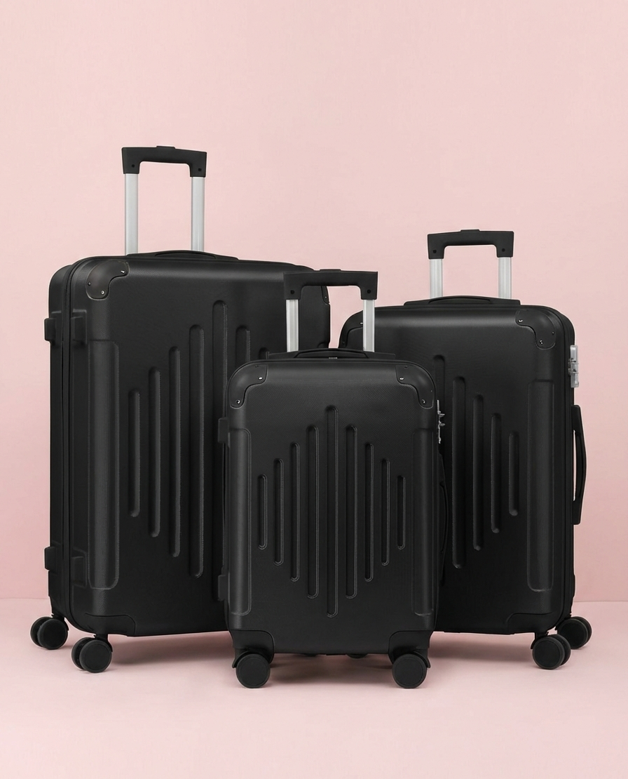 3-Piece Hard Shell Luggage Set | 20"/24"/28" | 360° Spinner Wheels | TSA Lock | 9 Colors - Niksstuff