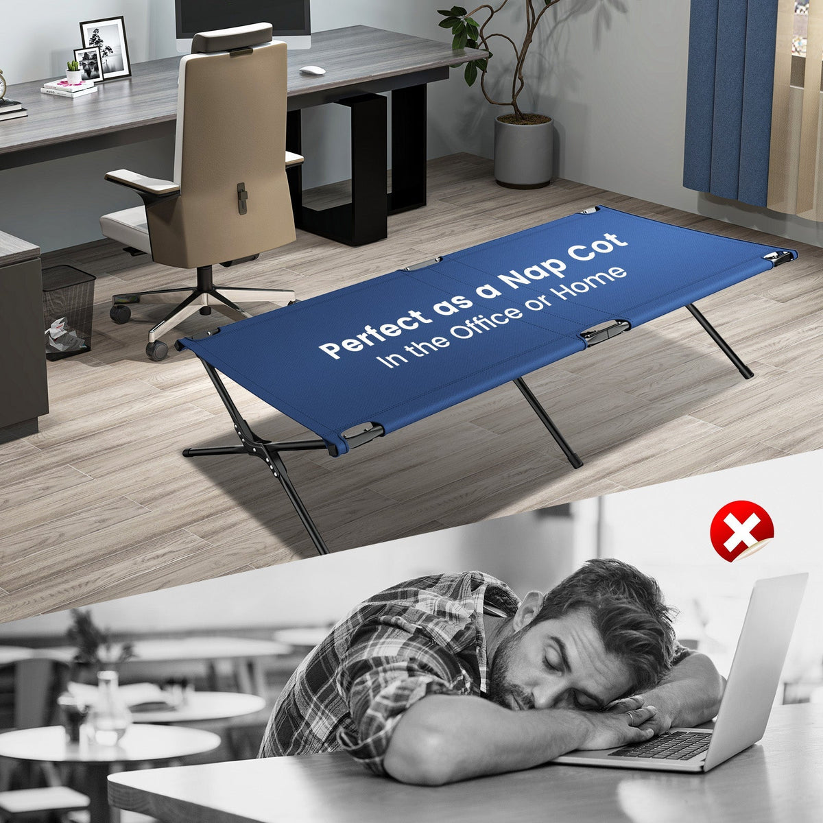 Folding Camping Cot for Adults and Kids with Carry Bag